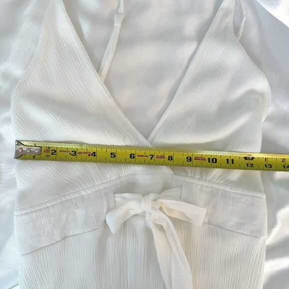 NWOT! Mr. Buho White Gauze Front Tie Waist Mini Dress/Cover-Up - Picture 8 of 12